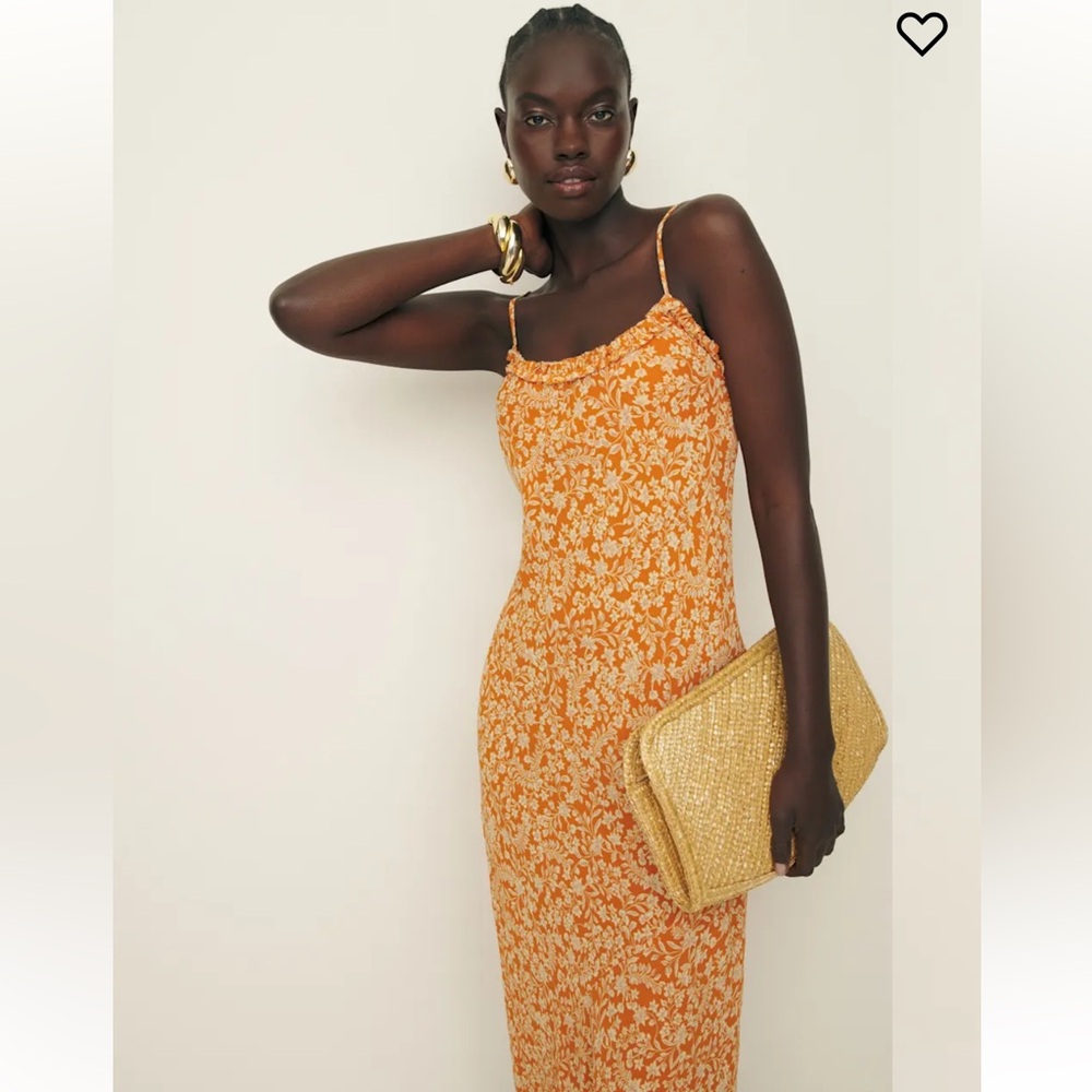 Reformation Imara Dress - Orange Floral